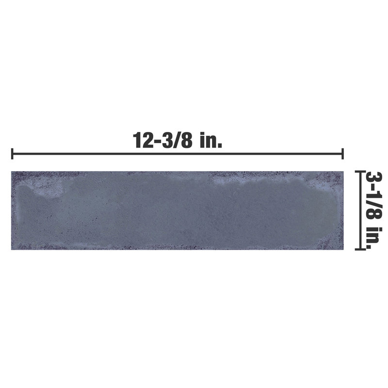 Luca 3" x 12" Ceramic Tile, Blue