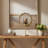 Jenyl Candle Holder, Elegant Round Frame, Gray-Copper Glass, 21 Inch-123774346