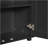 Storage Cabinet With Two Doors For Bathroom, Office, Adjustable Shelf, MDF Board, Black