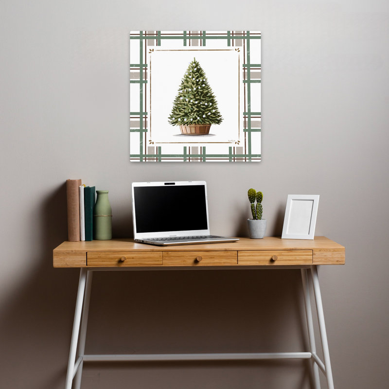 Arbre de Noël en pot, maison de campagne moderne, décor de vacances simple, maison de campagne moderne, H 18 po x l 18 po
