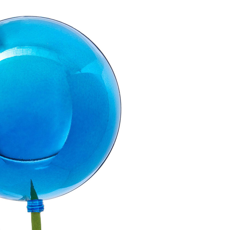 Vickerman 4" x 18" Shiny Ball Ornament Stick 6/Bag., Blue