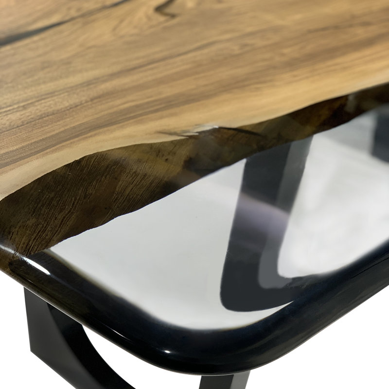 Carna Walnut Wood Dining Table, 42" W x 72" L 