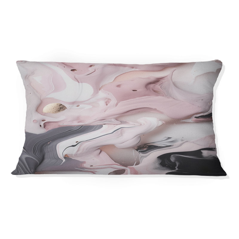 Oeuvre de peinture en marbre massif III - Coussin décoratif imprimé en marbre abstrait