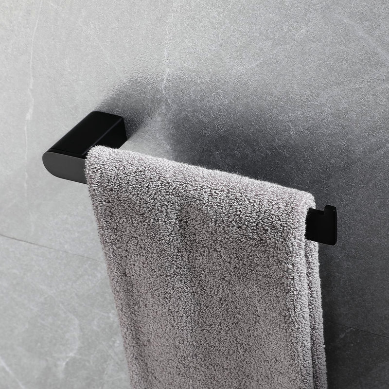 Ensemble de 5 accessoires de salle de bain, 304, noir mat, grattoir, design moderne pour quincaillerie d'ameublement de cuisine, acier inoxydable 304, salon et cuisine