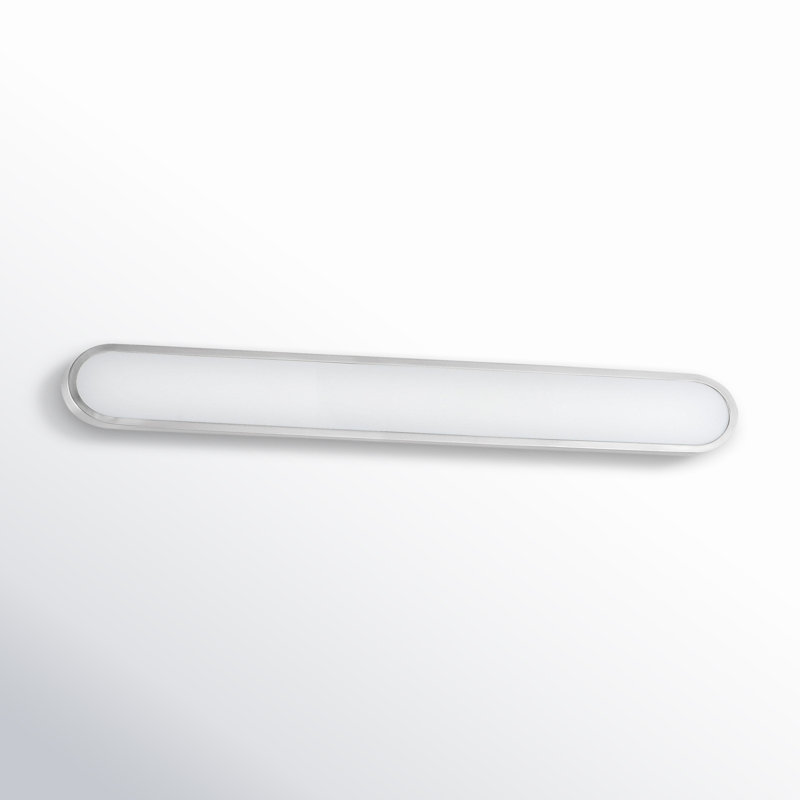 Woodbridge Lamaria Dimmable LED Bath Bar, White/Satin Nickel