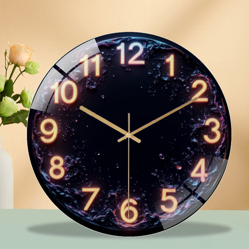 Horloge murale en verre Neon Style