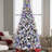 7.5ft Flocked Christmas Tree with LED Lights-1773404772