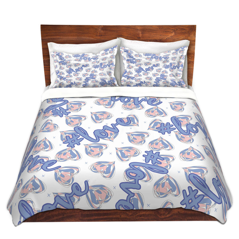 Ensemble de housse de couette pour grand lit DiaNoche en microfibre par Zara Martina - Love