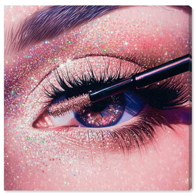 Mascara Sparkle Girl Canvas Print Fashion Art Prints by Art Remedy