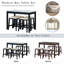 Ensemble de table de bar moderne en faux marbre avec tabourets rembourrés, parfait pour les salles à manger compactes ou les cuisines-1464171113