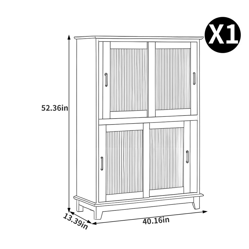 Delmont, Brun, H 52,36 po x l 40,16 po x P 13,39 po