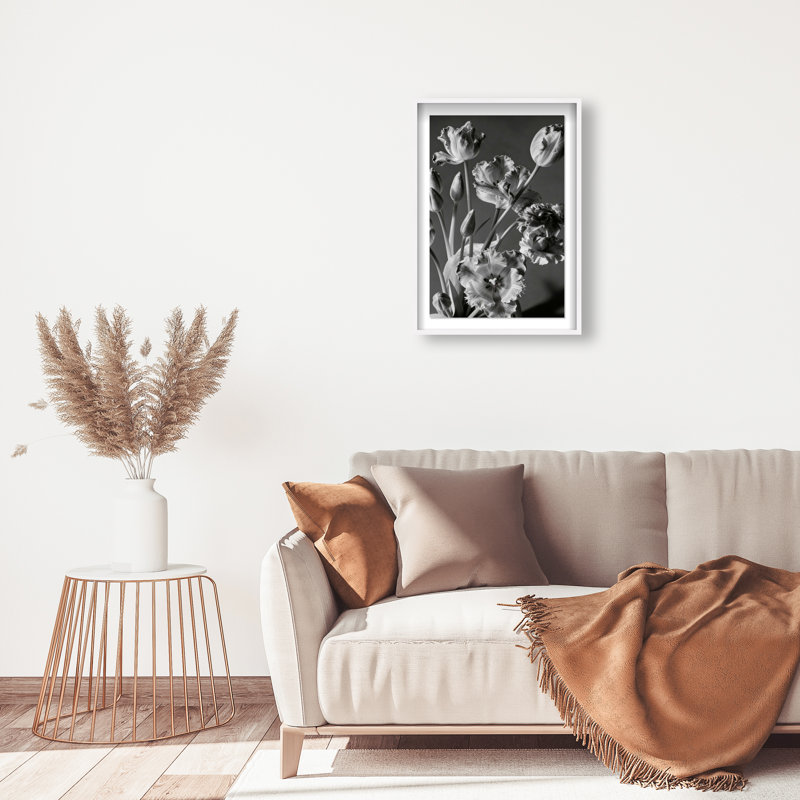 Botanique Noir II Print by Oliver Gal, 37.5" H x 25.5" W, White Shadowbox