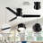 Bauhaus 52 in. Bassel Black Ceiling Fan with Light (3 Blades)-111378503-111378502