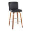 Tabouret de bar contemporain pivotant à hauteur fixe avec revêtement en similicuir et repose-pieds intégré - ensemble de 2