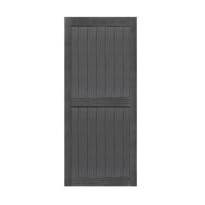 MDF Barn Door, Solid Barn Door Slab Covered with Water-Proof PVC Surface, Simple assembly, Door Only
