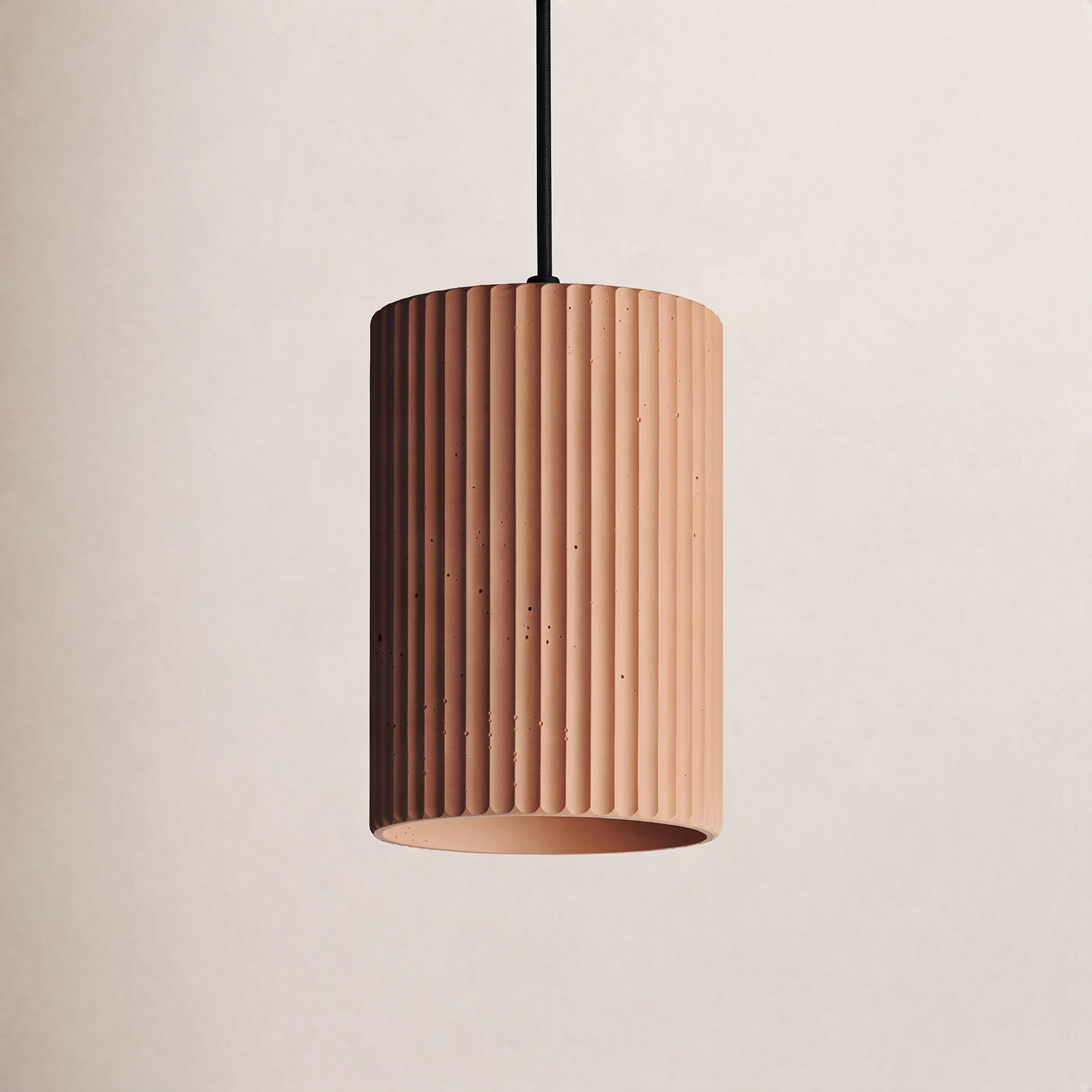 Calcott Dimmable Cylinder Single Light Pendant, Terra Cotta, Terra Cotta