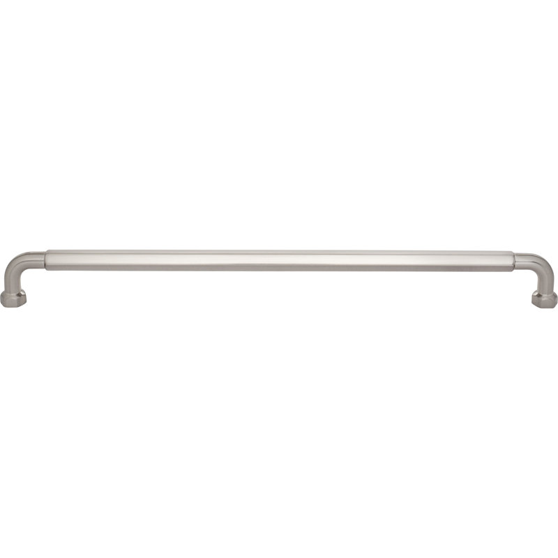 Dustin Bar Pull, Brushed Satin Nickel, 12" Center To Center
