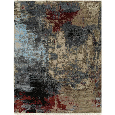 Hand Knotted Wool Area Rug in Brown