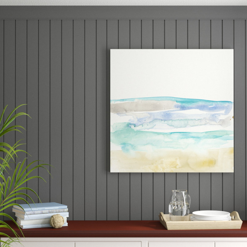 Mountains To Sea I by Jennifer Goldberger - Wrapped Canvas Painting, 91cm H x 91cm W