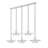 Ludo Brushed Nickel 5 Light Linear Chandelier-123222951