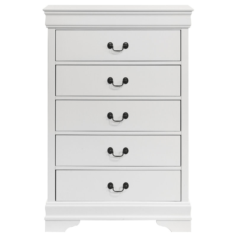 Daleyza 5-drawer Bedroom Chest White, White
