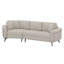 Canapé en chenille, canapé à siège profond confortable, canapé de futon surdimensionné à 3 places avec 2 coussins imprimés de 111 po-1290497667