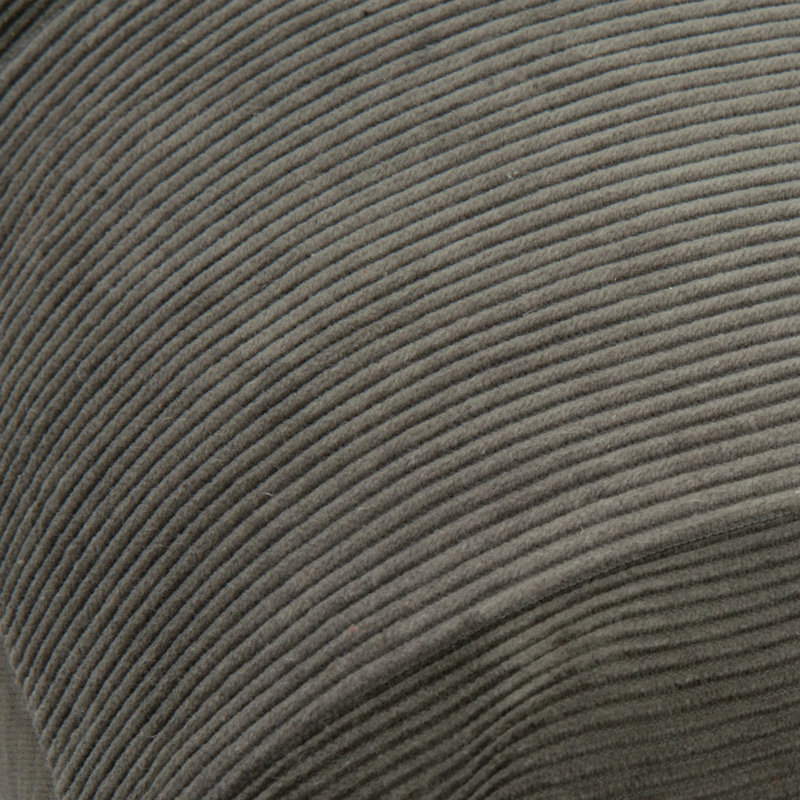 Charcoal and Grey Cotton Velvet Corduroy Indoor Pillow 14"x26"