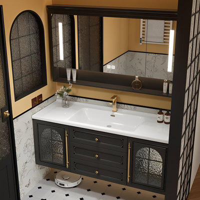 French style retro simple bathroom cabinet.