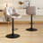 Modern Bar Stools Set Of 2, Spacious Ergonomic Double-layer Cushion Upholstered Swivel Bar Stools With Backrest, Adjustable For Kitchen Island-1962692532