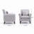 Upholstered Accent Armchair with Pillow-1615855917