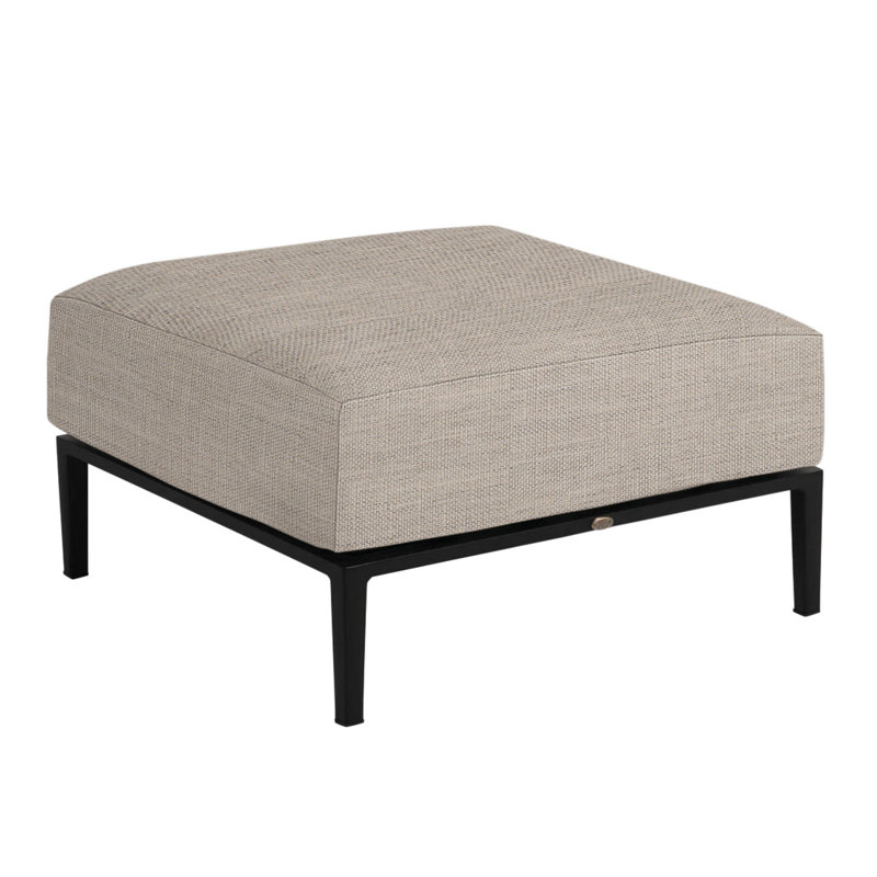 Repose-pieds d'extérieur Havana N-Dura, Sunbrella® ‑ lin colombe, Welt/Standard fill, Black
