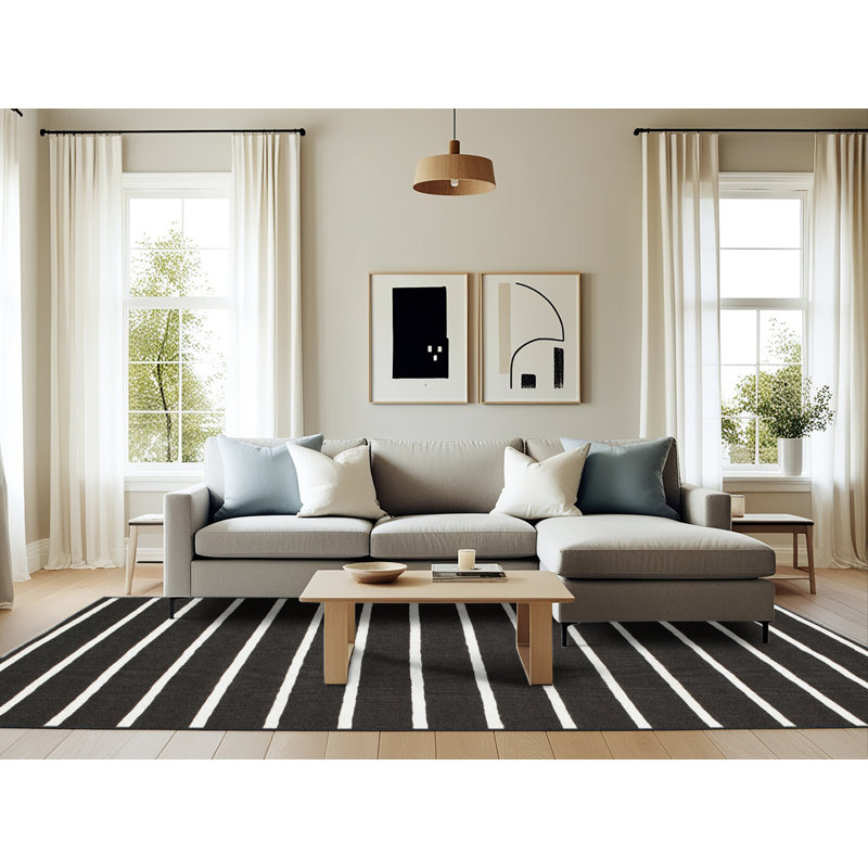 Geometric Indoor Rug, Rectangle 6' x 9'