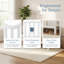 Lit plateforme en métal à profil bas pour enfants, simple / double avec rails de sécurité, cadre en MDF durable pour un accès facile-129527413-129527415