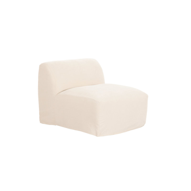 Fauteuil de chambre rembourré Wilde, Latte Loft, toile