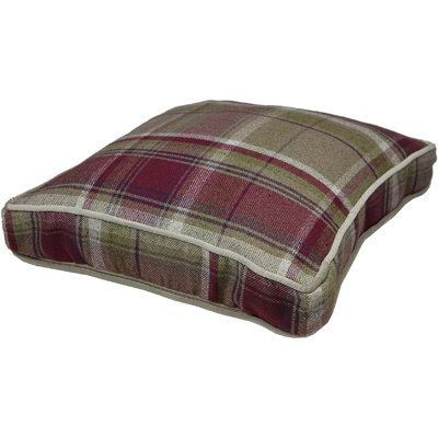 Plaid Square Floor Cushion