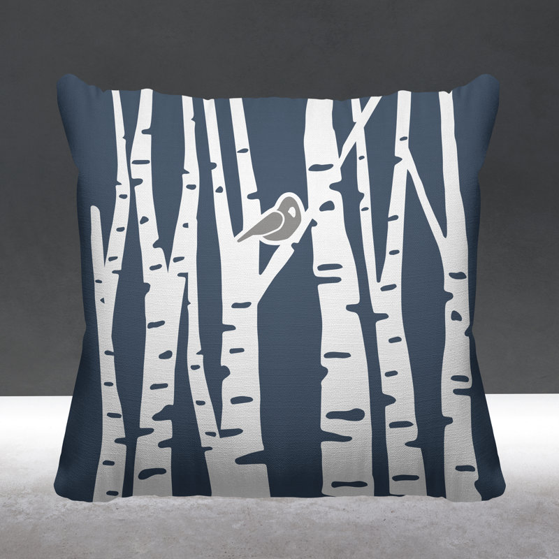 Outdoor Reversible Throw Pillow, 19H" x 19W", Slate, Square