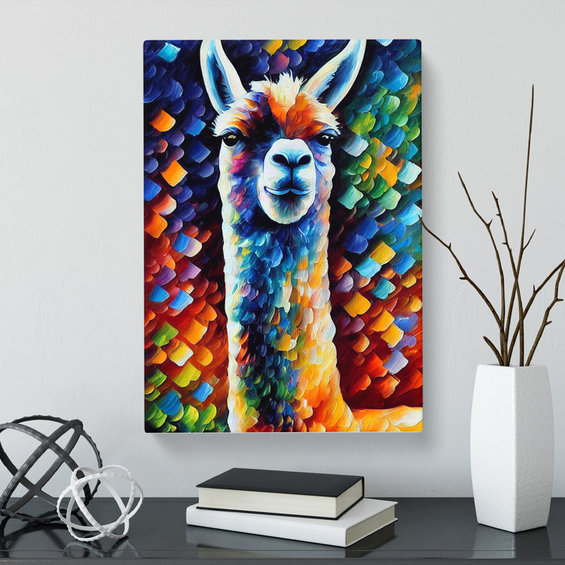 Llama - Wrapped Canvas, 50cm H x 35cm W x 3cm D