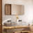 Cozy Design Tempered Glass Framed Wall-Mounted Bathroom Vanity Mirror-102799387-102799374-102799396