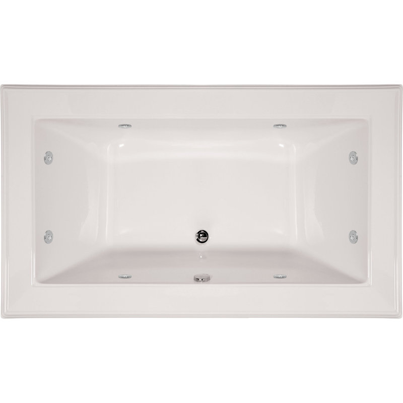 Angel 66'' L Bathtub, White, Polished Nickel