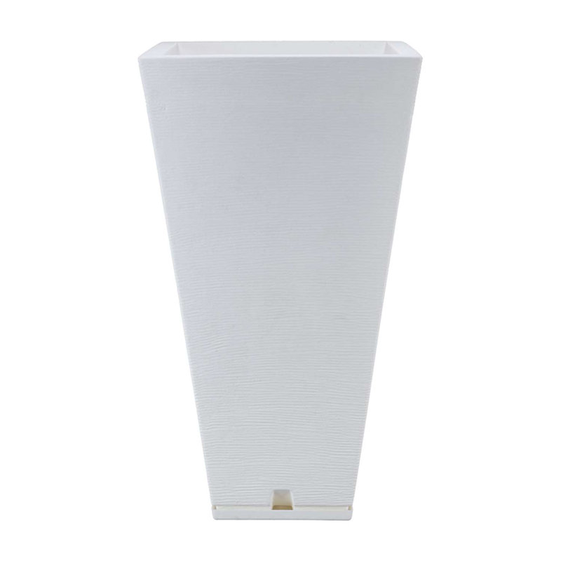 Zurique Pot Planter, White, 29.13" H x 16.14" W x 16.14" D