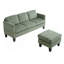 Canapé en L avec cachemire rembourré: design multifonctionnel, apparence de luxe moderne - idéal pour les salons, appartements - assemblage et entretien faciles, vert olive-1205370755