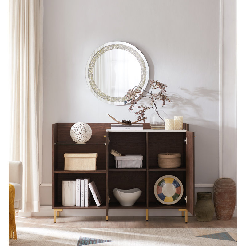 Console Lightfoot 47,72 po, Dessus noyer / base noyer