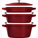 La Cocotte Stackable Set Large, Cast Iron