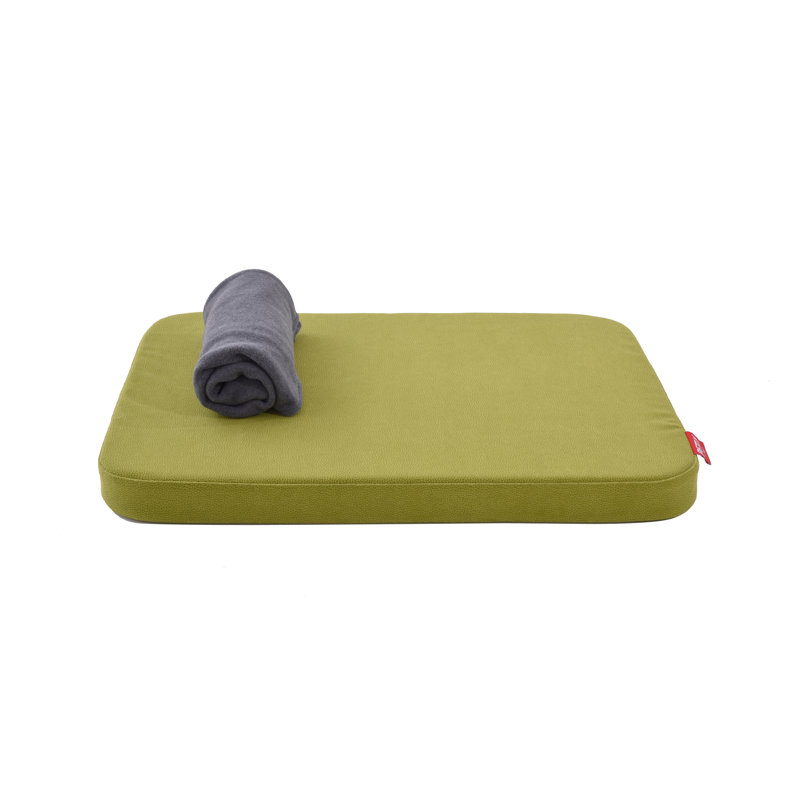 Orthopedic Microfibre Pet Bed, Green, Medium (80cm W x 60cm D)