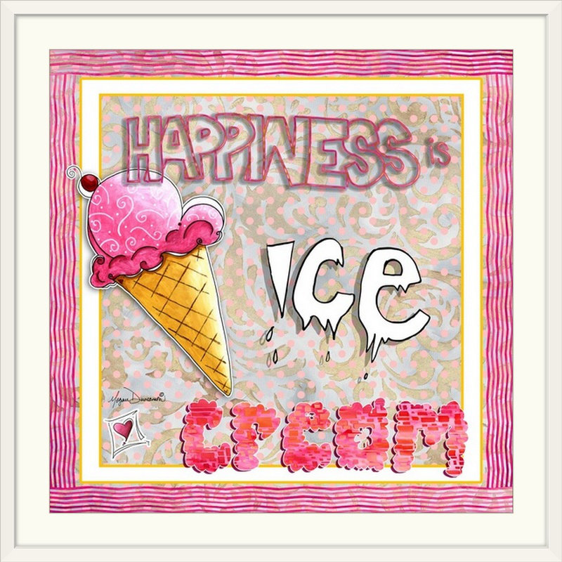 «Aitken Happiness is Ice Cream» par Megan Duncanson, impression, H 20 po x l 20 po x P 1,5 po, Toile