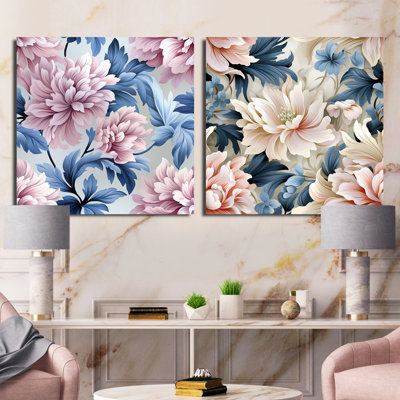 Pangle - Abstract Botanicals Square Collage Set Of 2