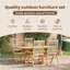 4 - Person Solid Wood Patio Dining Set Rectangular Table with Cushions Included