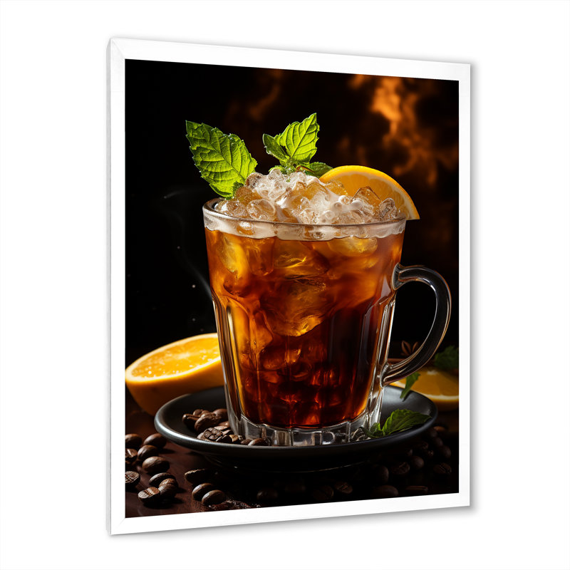 Cuba Aroma Coffee Harmony III - impression, Cadre simple blanc, H 44 po x l 34 po x P 1,5 po