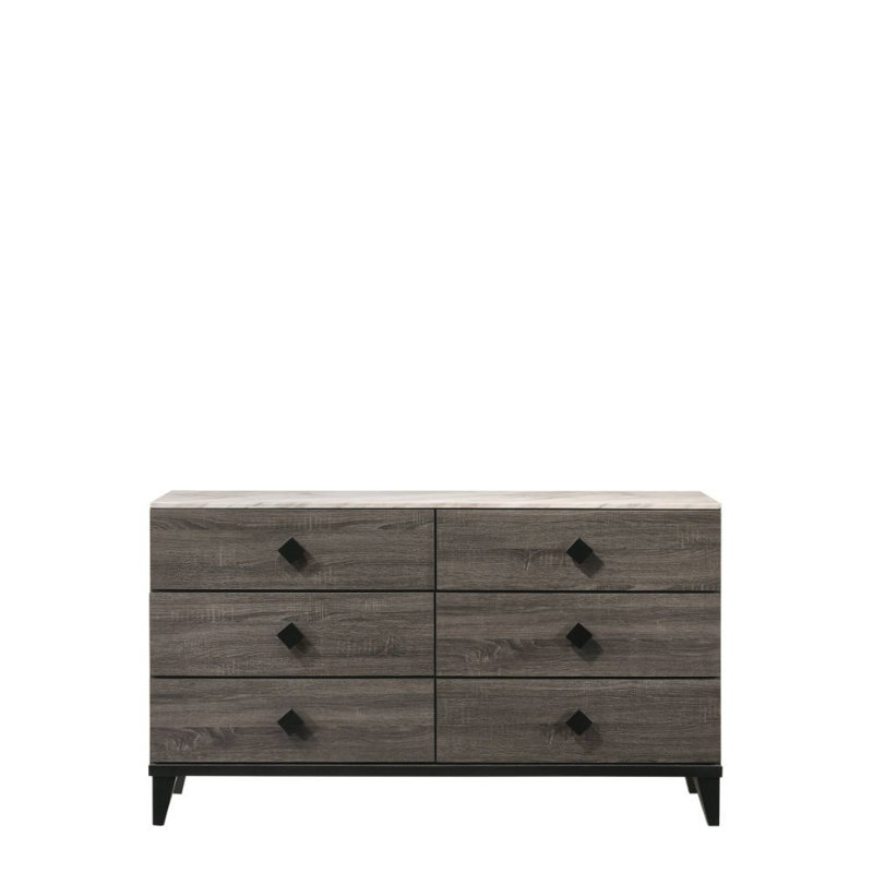 Commode double 6 tiroirs Diyonna