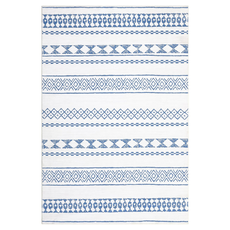 Boho Area Rug Washable Rugs Stain Resistant Easy Cleaning Non Slip Non Shedding Low Pile Floor Cover Ultra Soft Carpet For Home Decor
